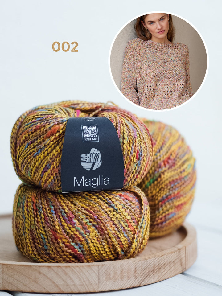 Strickpaket Maglia Pullover mit verschiedenen Strukturen