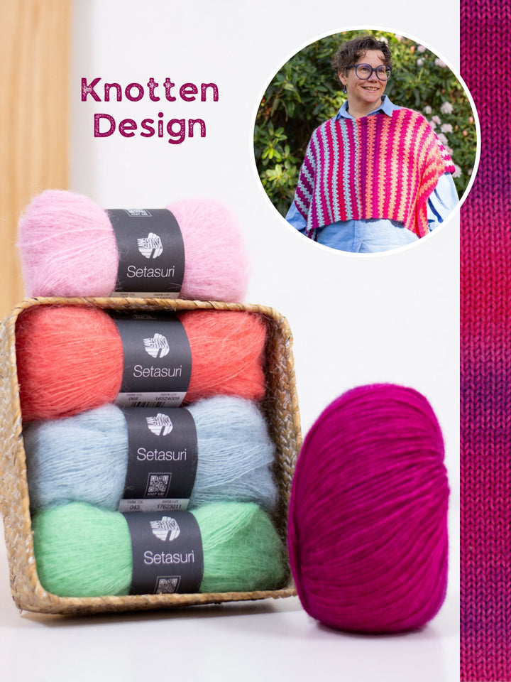 Häkelpaket Poncho Color Waves