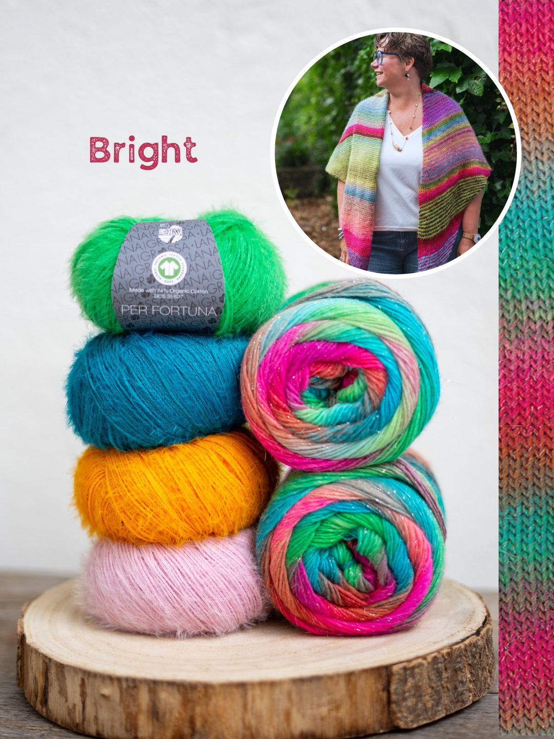 Tunesisches Häkelpaket Over The Rainbow Tuch