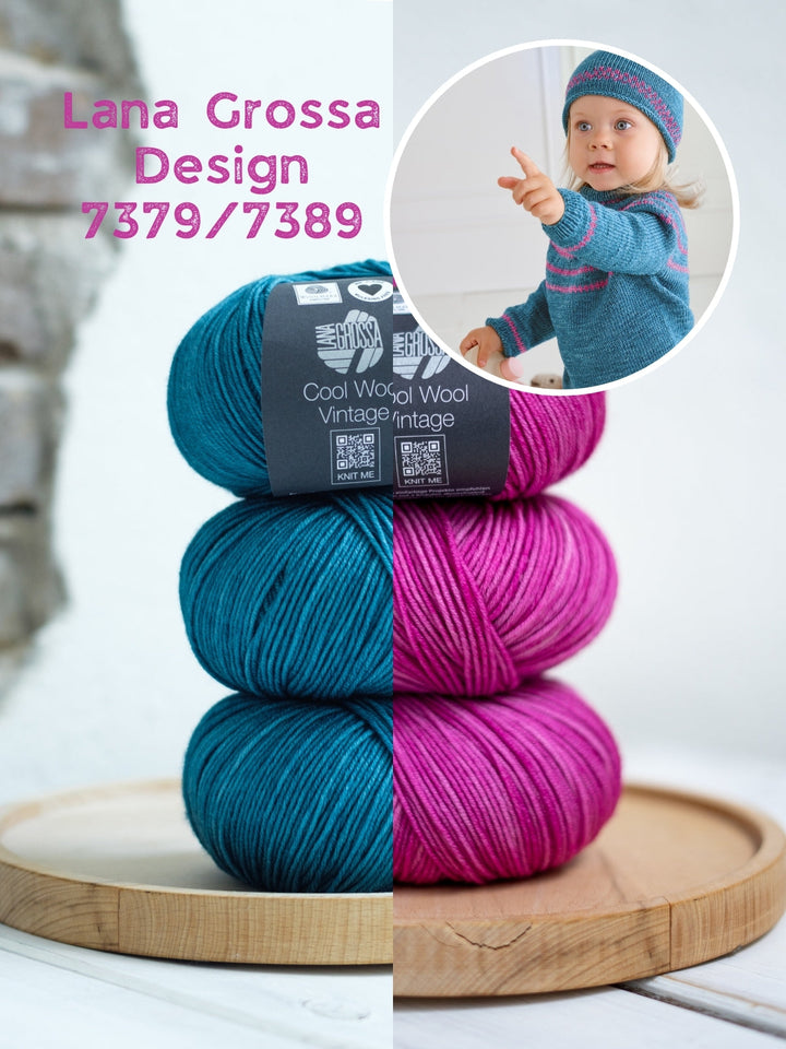 Strickpaket Cool Wool Vintage Pullover + Mütze