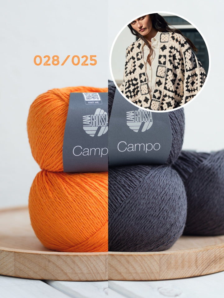 Häkelpaket Campo oversized Granny-Cardigan