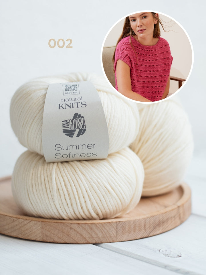 Strickpaket Summer Softness Pullunder mit Ajourmuster