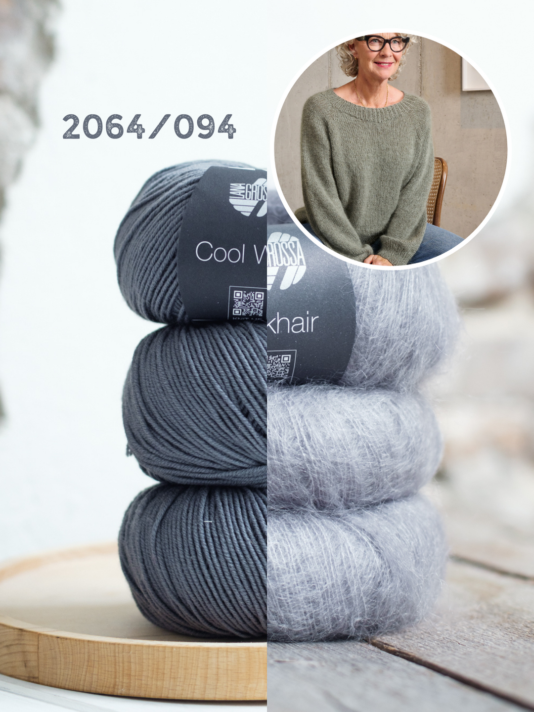 Strickpaket Classy Raglan Sweater - Cool Wool Silkhair