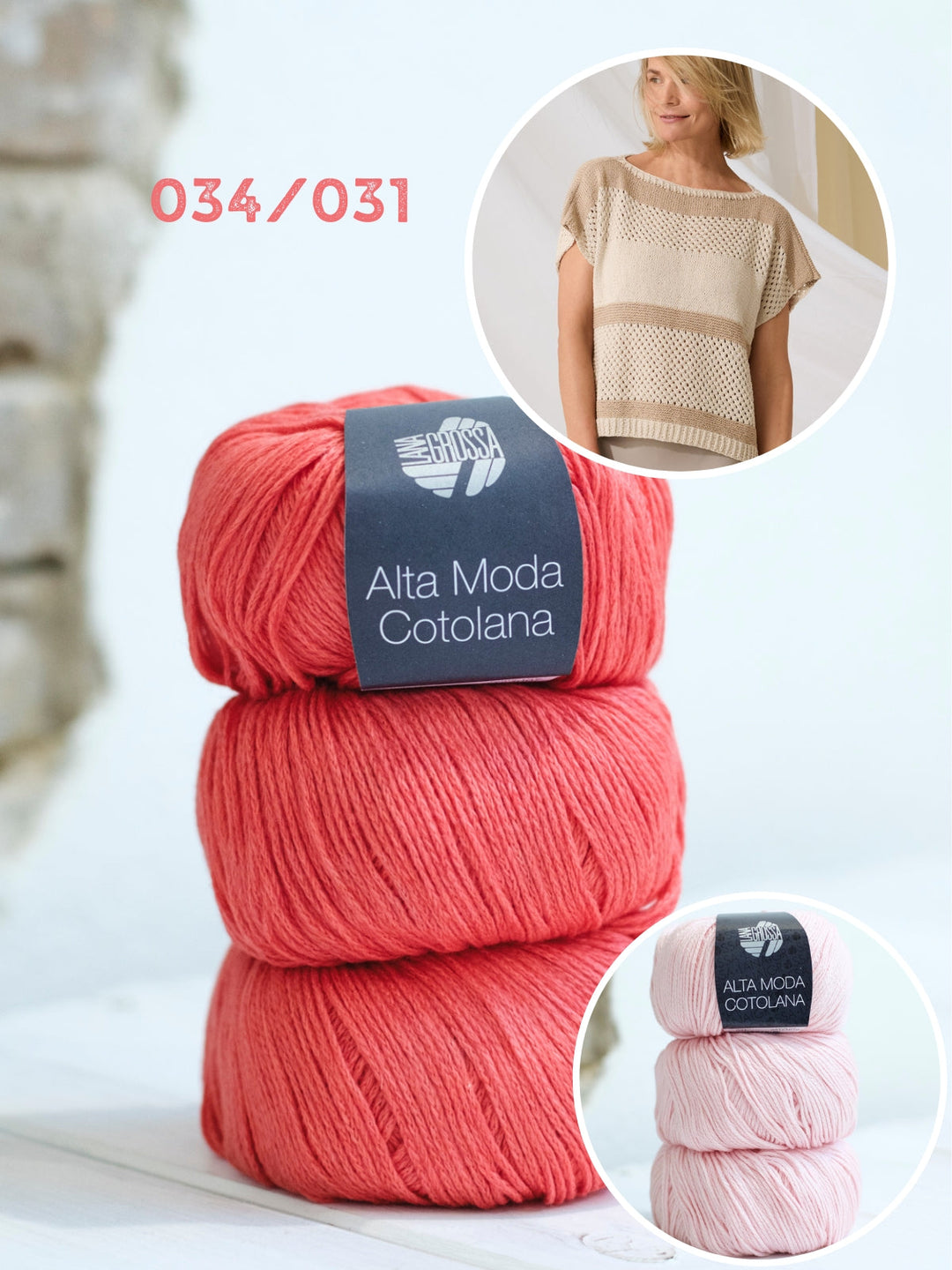 Strickpaket Alta Moda Cotolana Streifenshirt