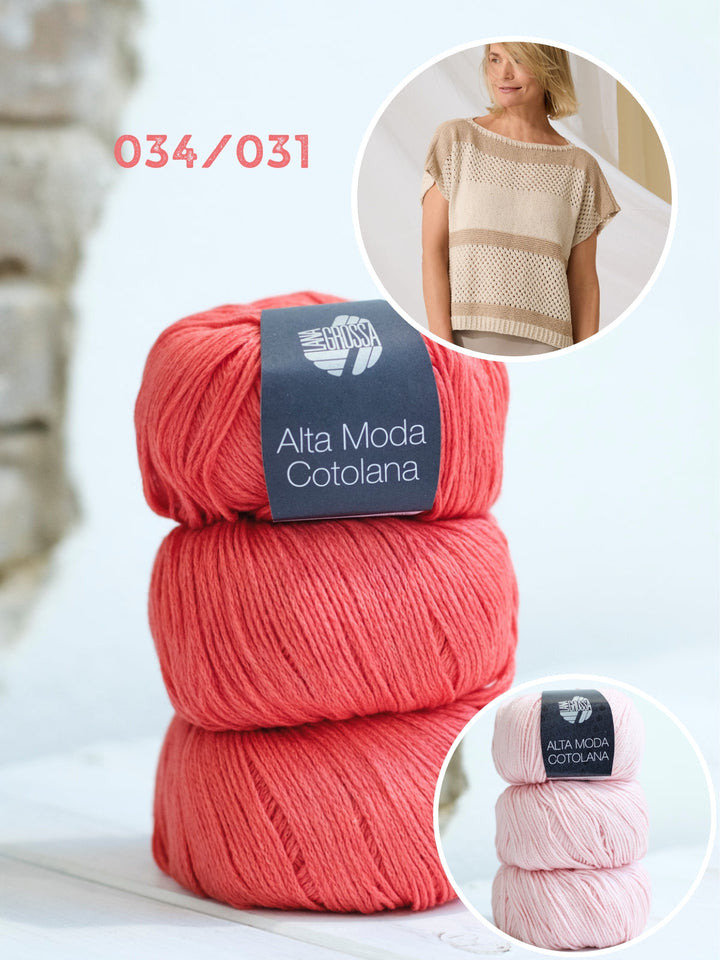 Strickpaket Alta Moda Cotolana Streifenshirt