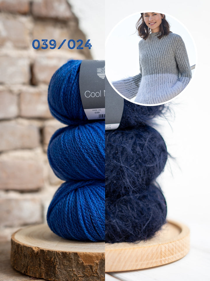 Strickpaket Basta Cool Merino Pullover im Patentmuster