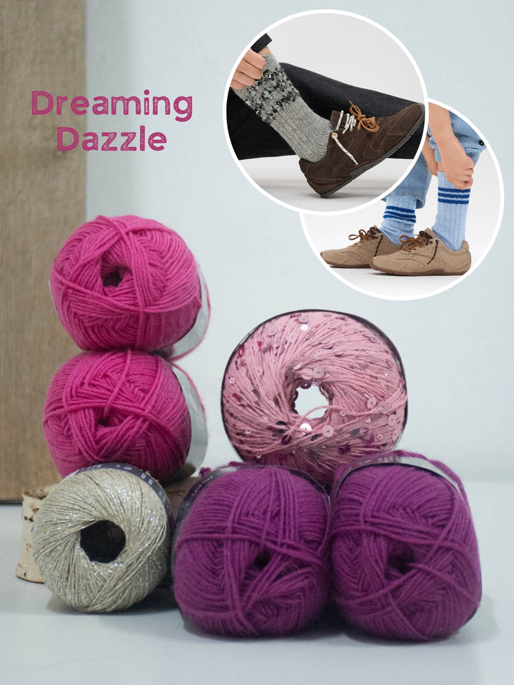 Strickpaket Festliche Glitzersocken