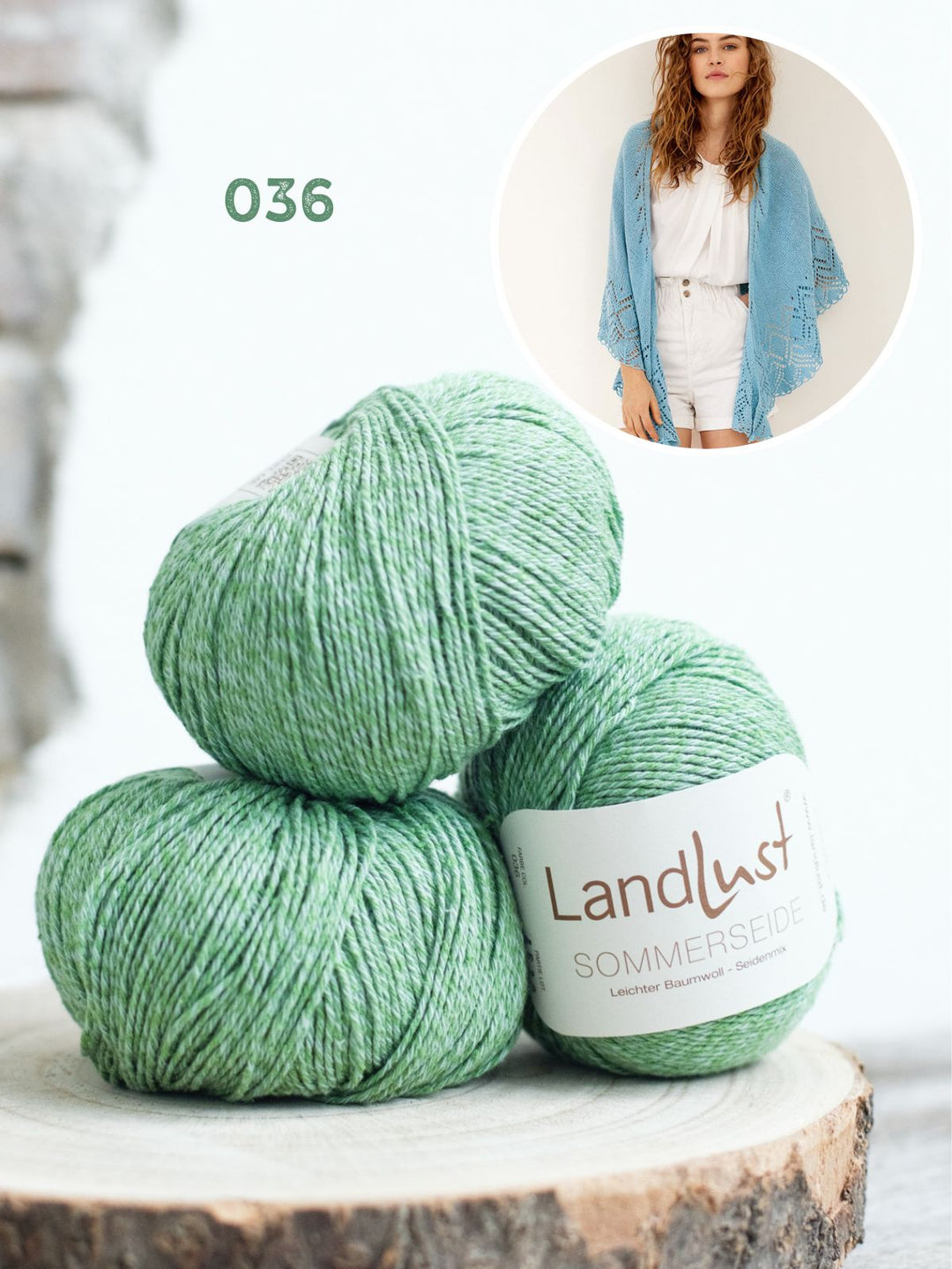 Strickpaket Landlust Sommerseide Dreieckstuch