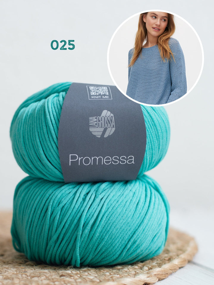 Strickpaket Promessa Pullover im Rippenmuster