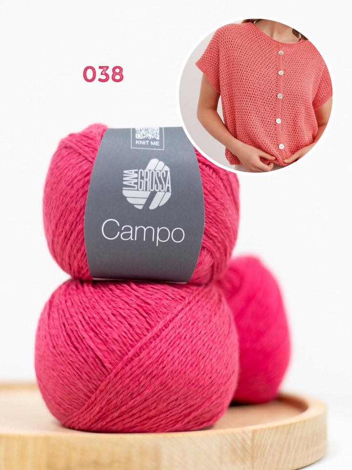 Strickpaket Campo Jacke im Reismuster