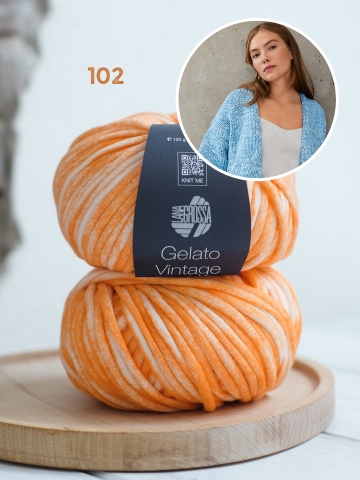 Strickpaket Gelato Vintage Jacke mit Diagonalmuster