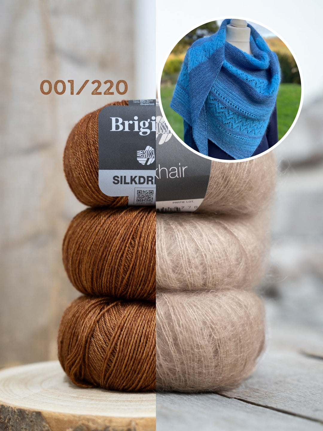 Strickpaket Lizas Tuch Tintenzauber