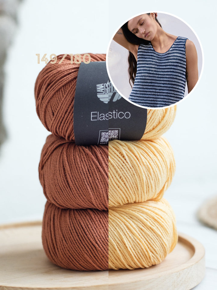 Häkelpaket Elastico Streifen-Top