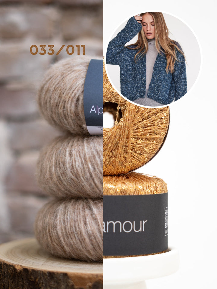 Strickpaket Alpaca Air II Glamour Jacke