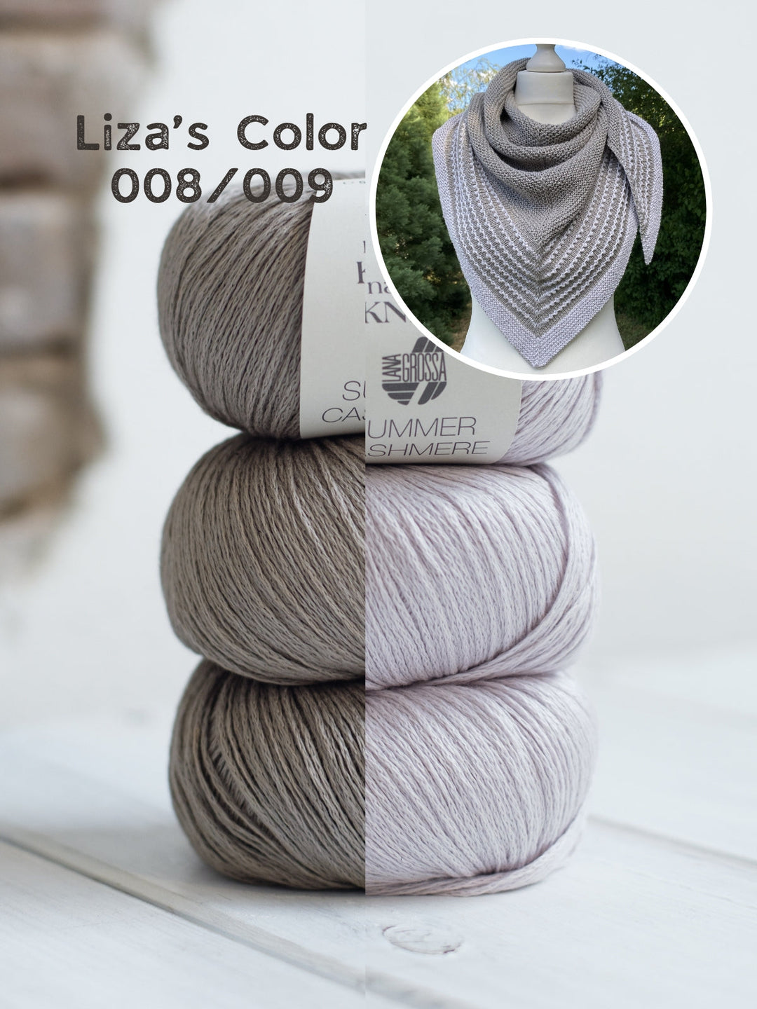 Strickpaket Lizas Tuch Pearly Lines - Summer Cashmere