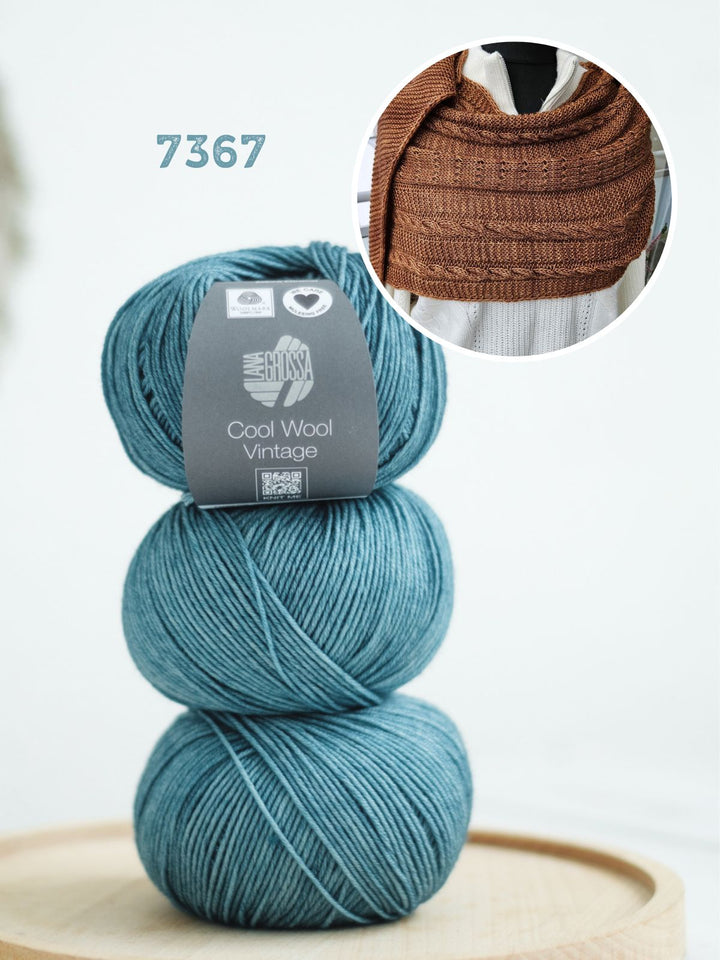 Strickpaket Lizas Tuch Orange Night - Vintage