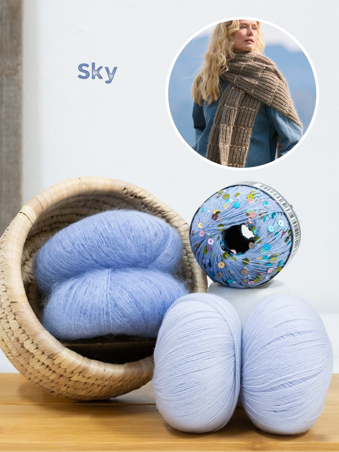 Häkelpaket Cool Wool Lace Silkhair Cosmo Schal