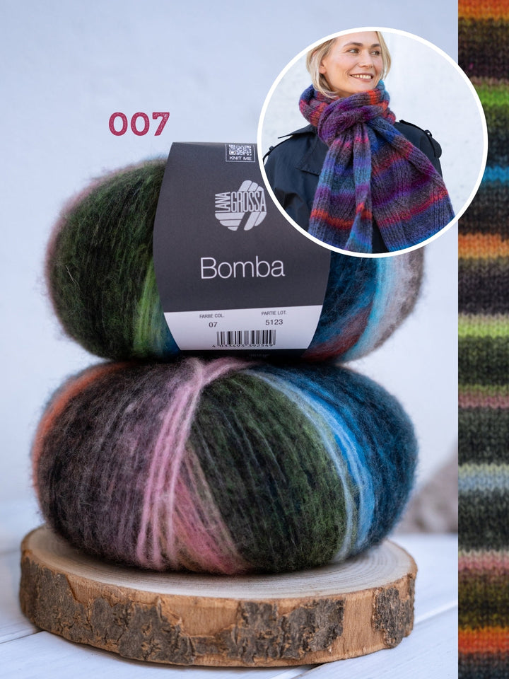 Strickpaket Bomba Zopfschal