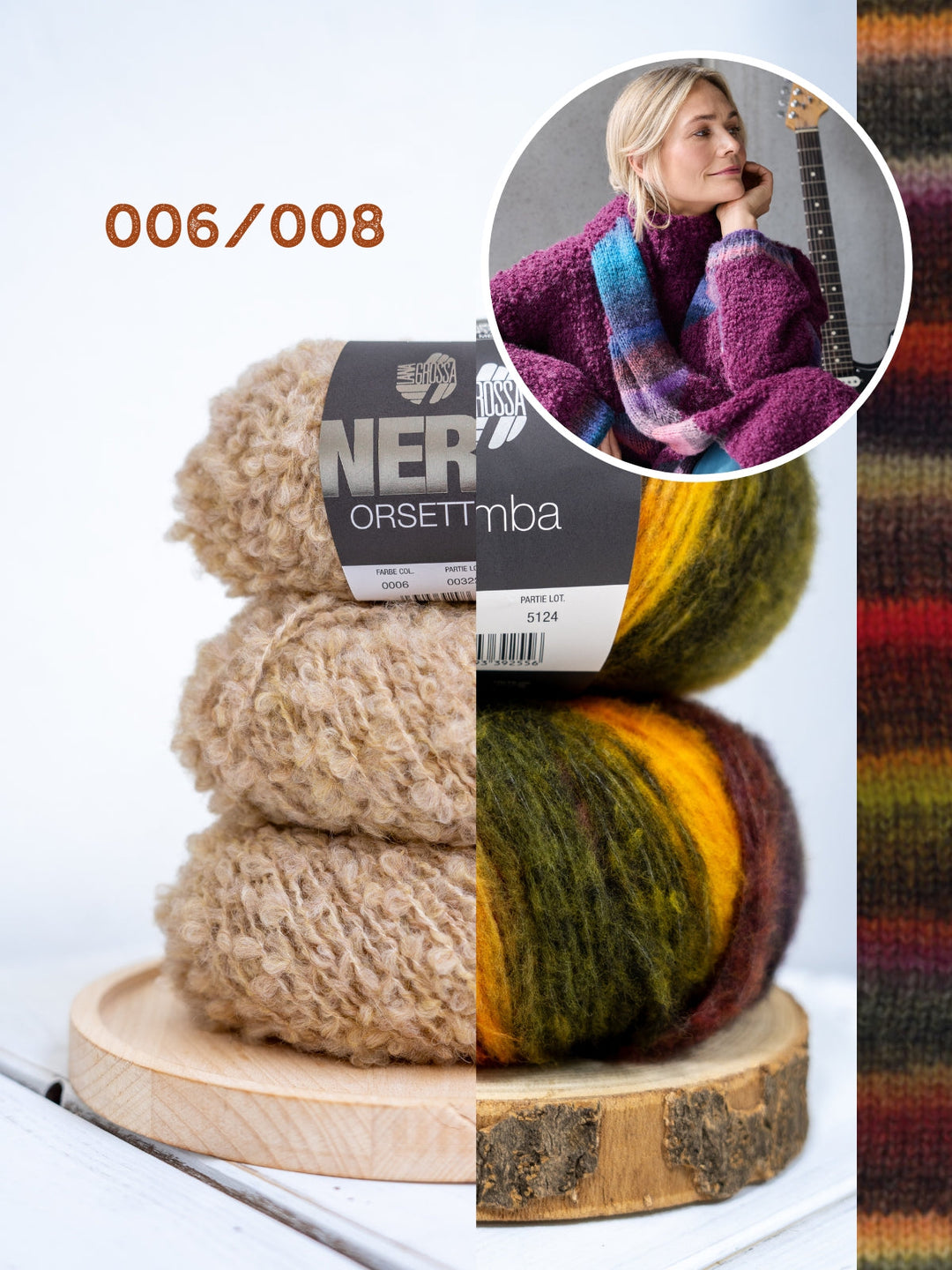 Strickpaket Orsetto Bomba Schal mit Intarsia