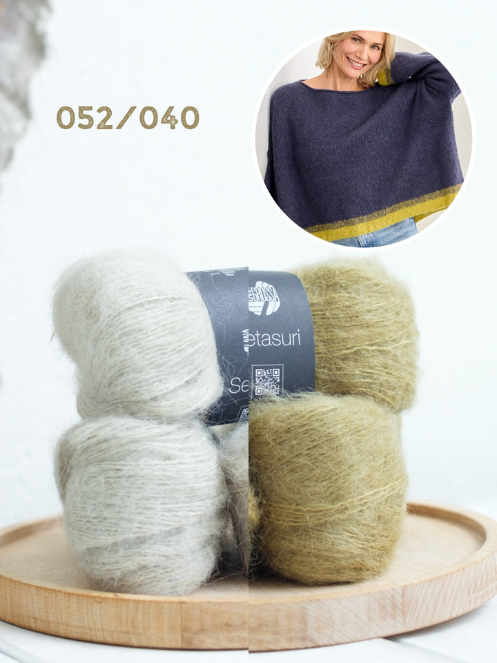 Strickpaket Setasuri Colorblock-Pullover