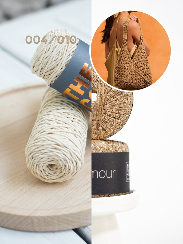 Häkelpaket The Core Glamour Granny Square Tasche