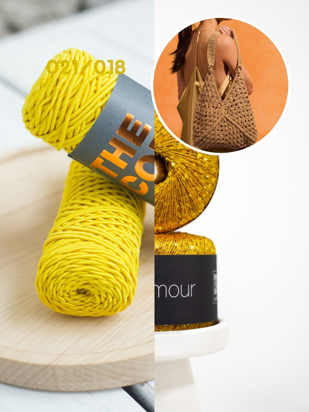 Häkelpaket The Core Glamour Granny Square Tasche