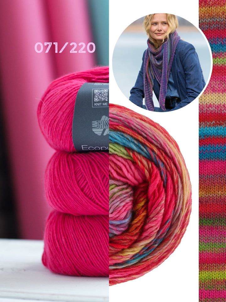 Strickpaket Colorissimo Ecopuno Dreieckstuch