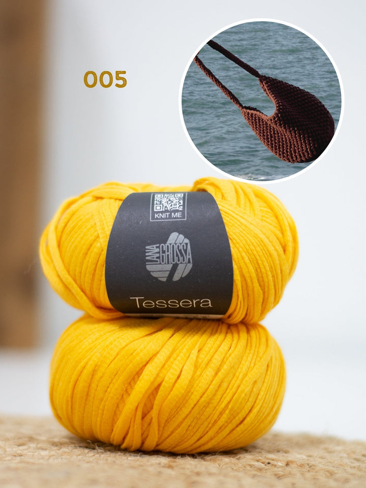 Häkelpaket Tessera Henkeltasche im Noppenmuster