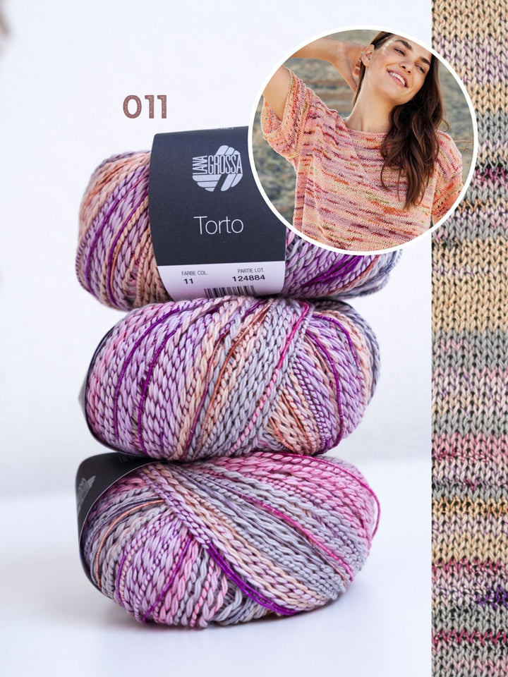 Strickpaket Torto T-Shirt mit Ajourdetails