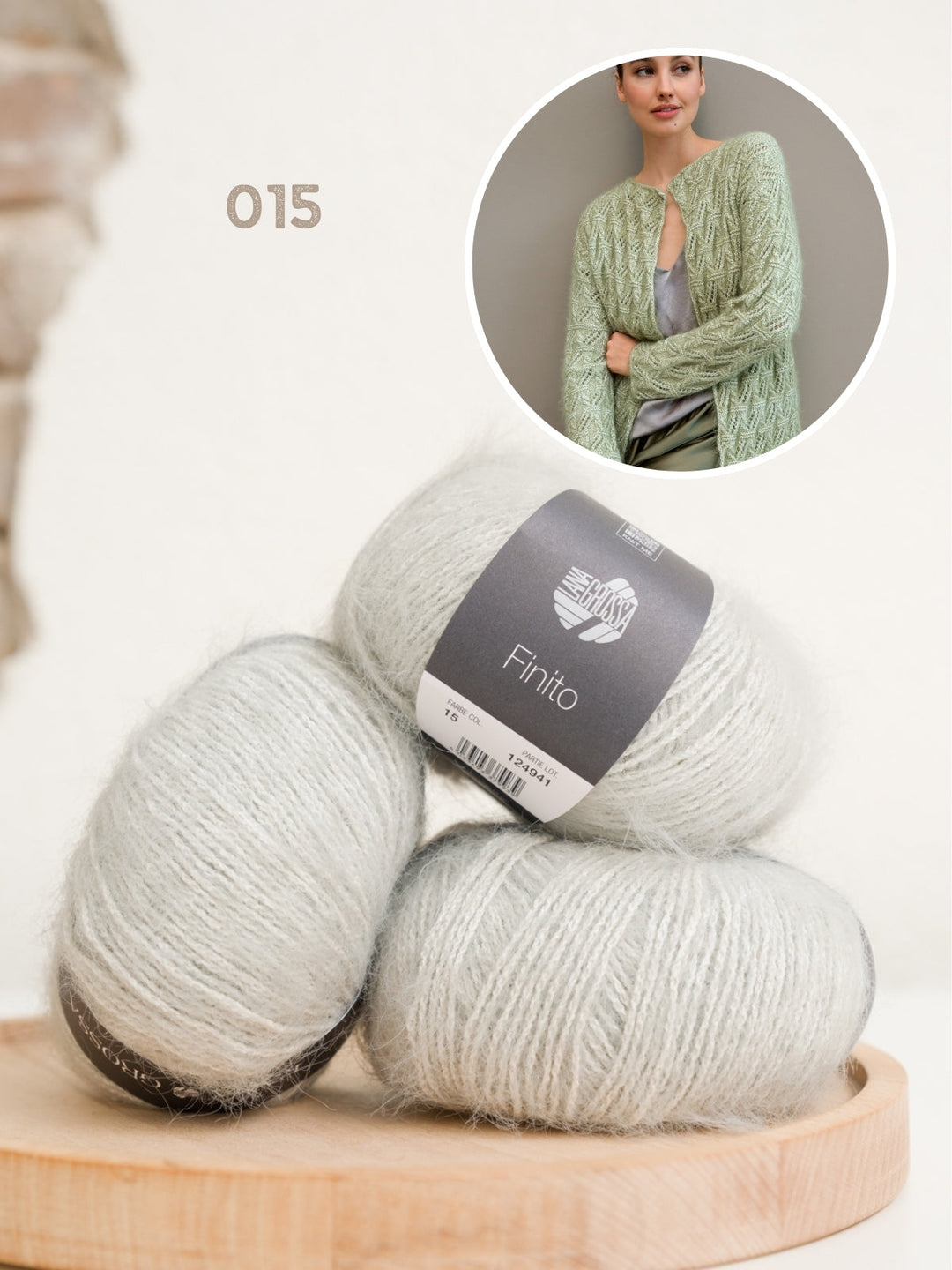 Strickpaket Finito Jacke im Lochmuster