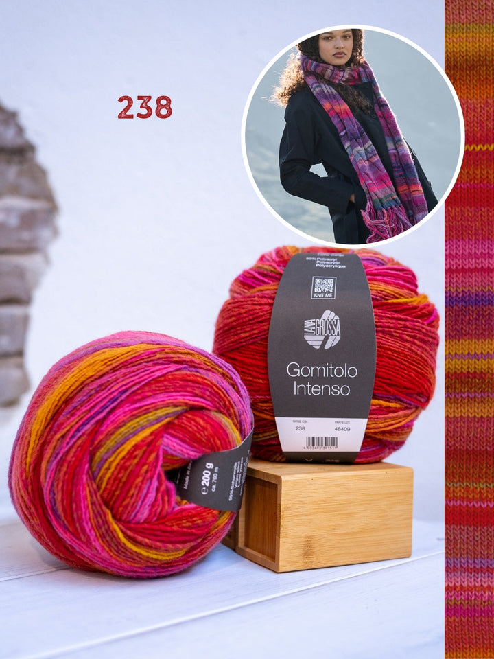 Strickpaket Gomitolo Intenso Zopfschal