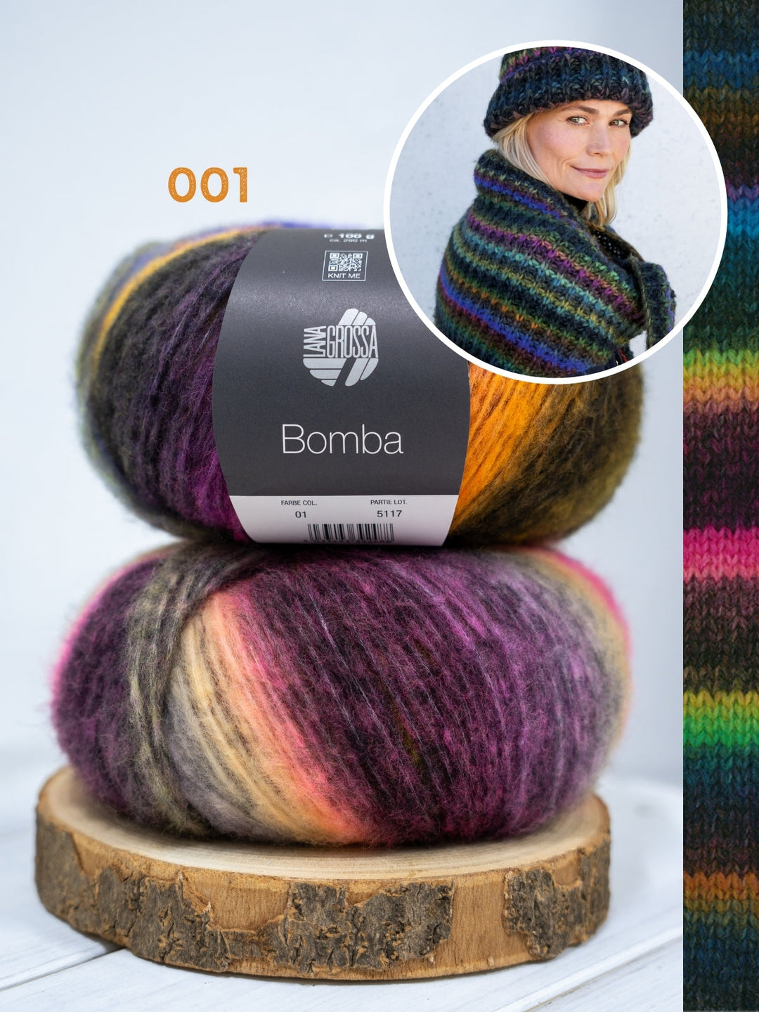 Strickpaket Bomba Set - Mütze & Dreieckstuch