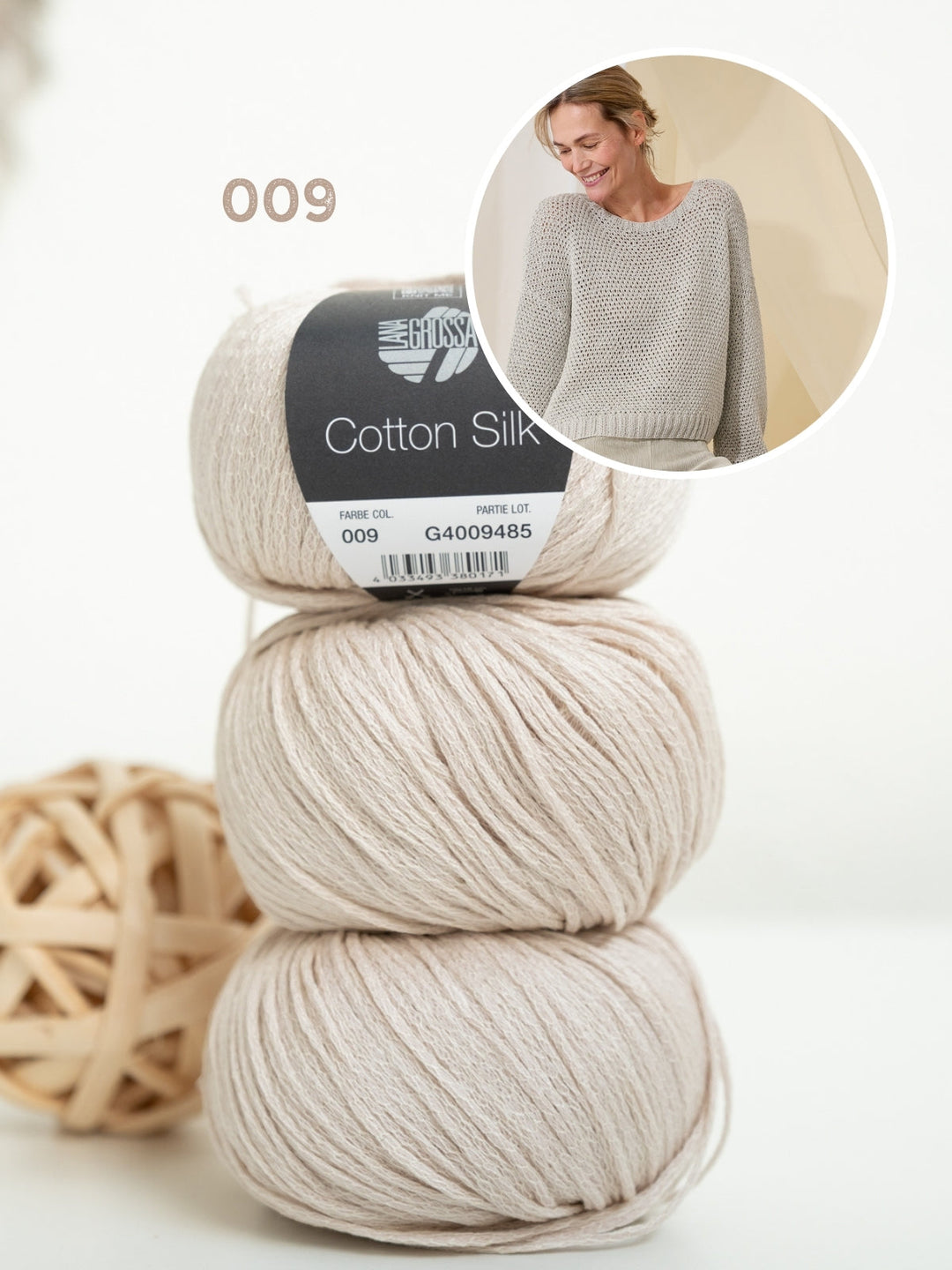 Strickpaket Cotton Silk Pullover mit Strukturmuster