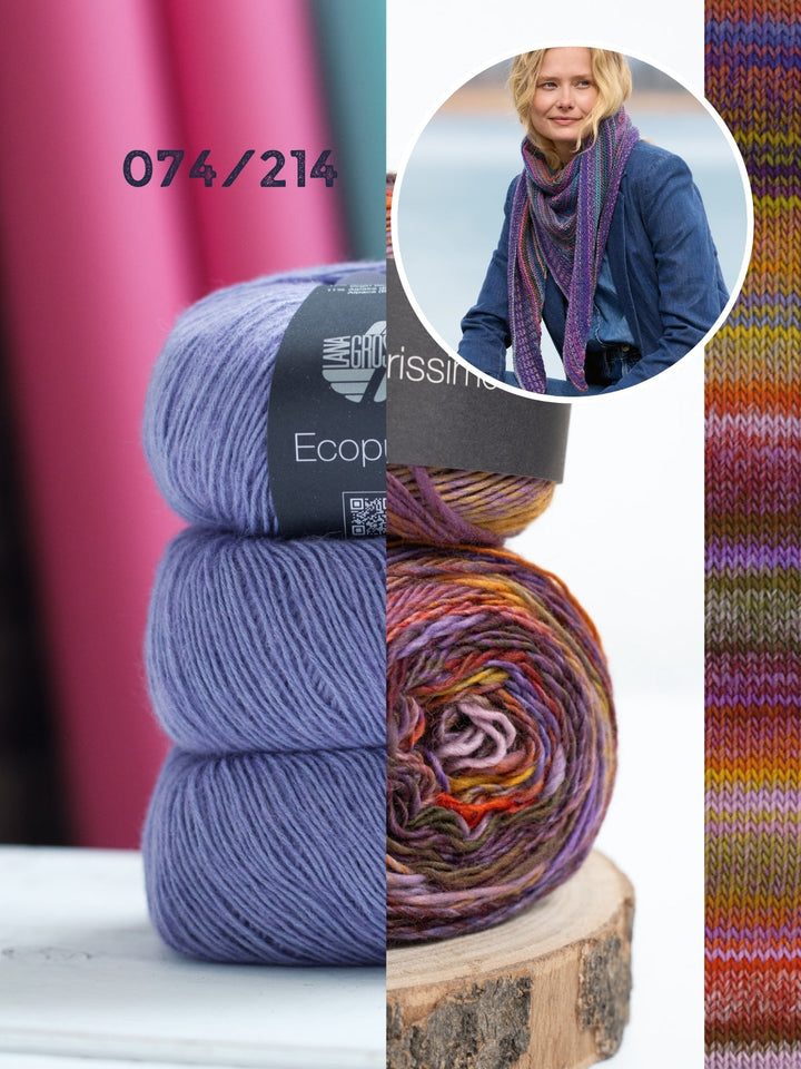 Strickpaket Colorissimo Ecopuno Dreieckstuch