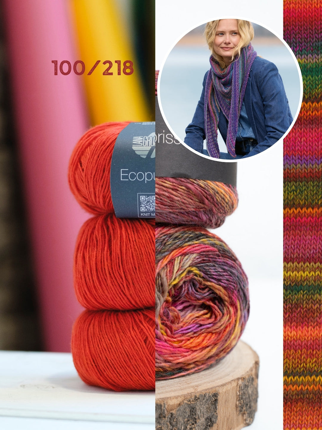Strickpaket Colorissimo Ecopuno Dreieckstuch