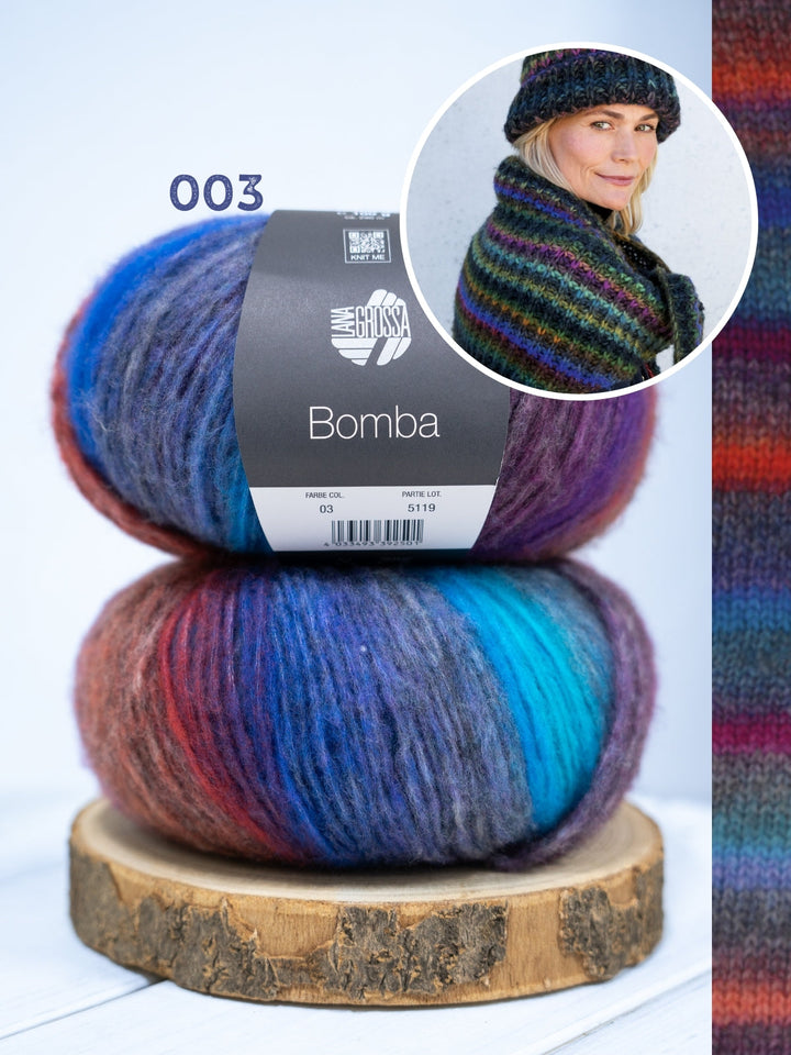 Strickpaket Bomba Set - Mütze & Dreieckstuch