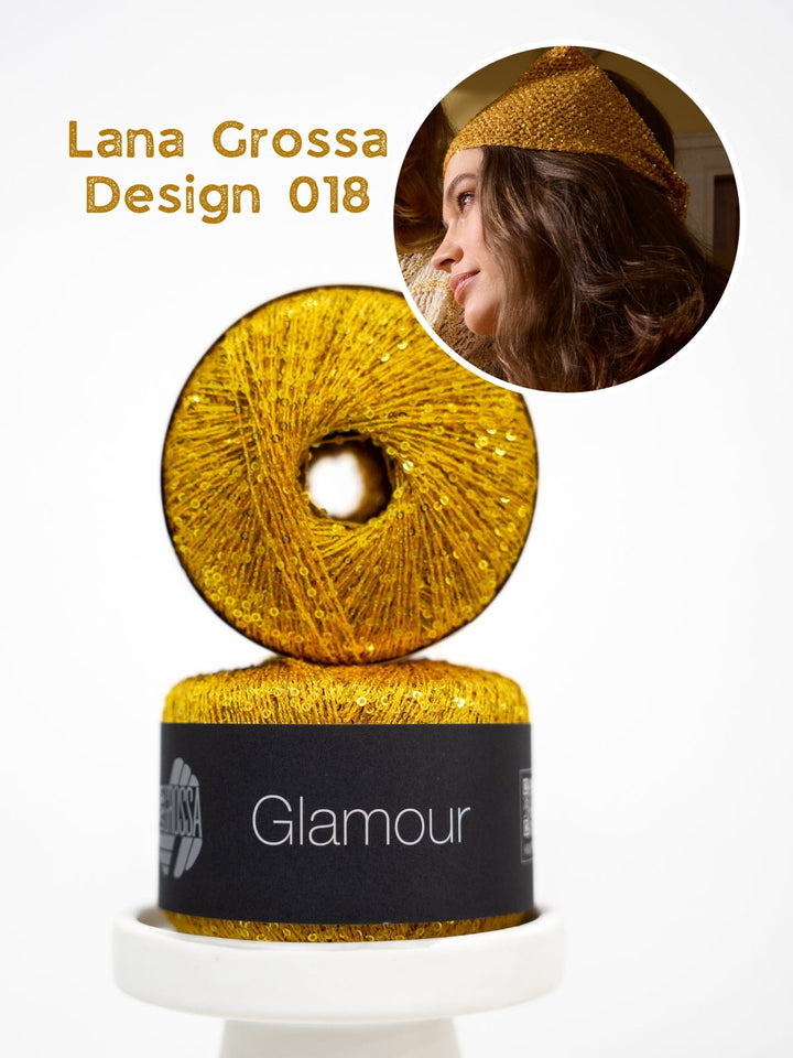 Häkelpaket Glamour Pailletten-Kopftuch
