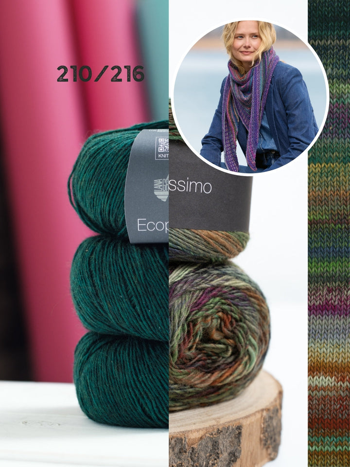 Strickpaket Colorissimo Ecopuno Dreieckstuch