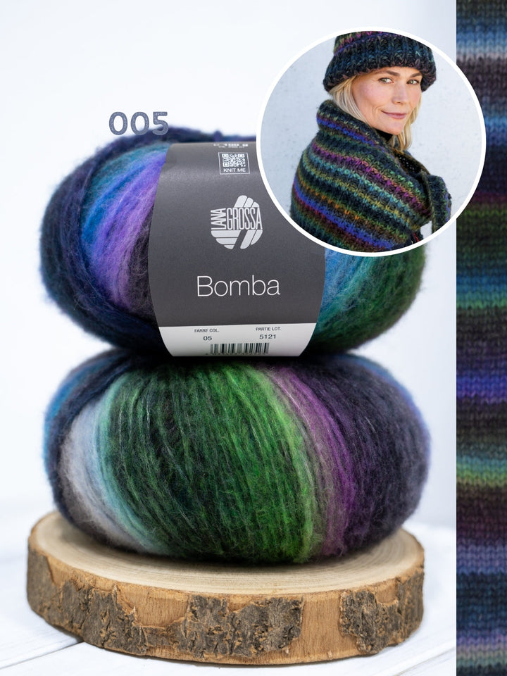 Strickpaket Bomba Set - Mütze & Dreieckstuch