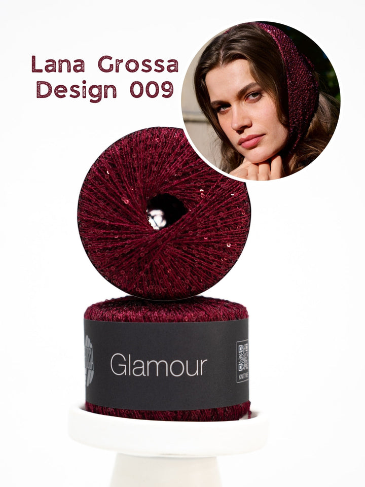 Häkelpaket Glamour Pailletten-Kopftuch
