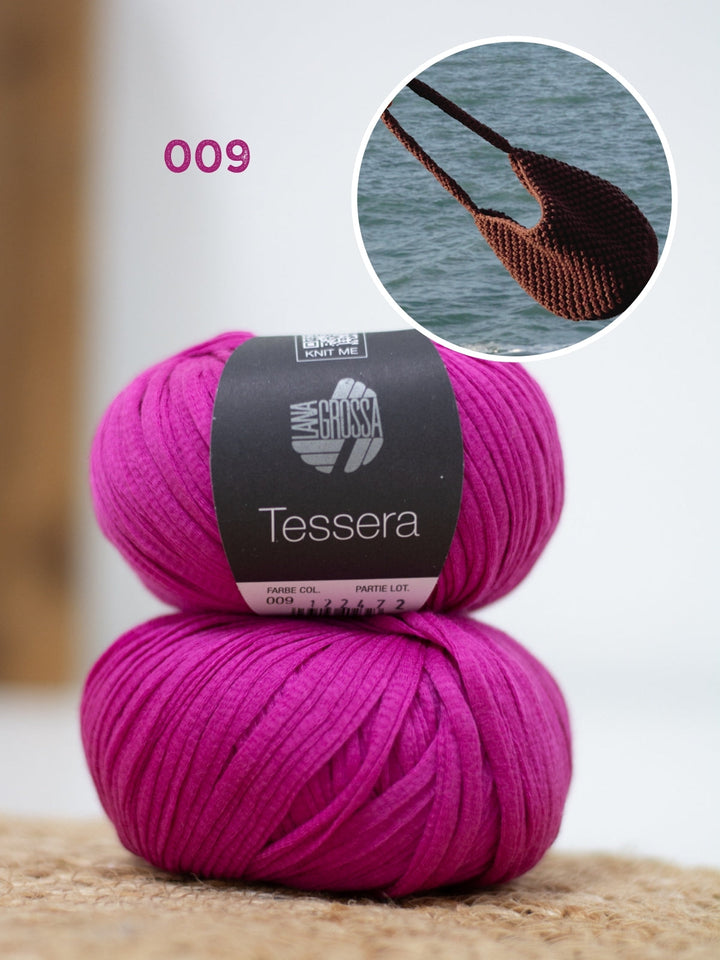 Häkelpaket Tessera Henkeltasche im Noppenmuster