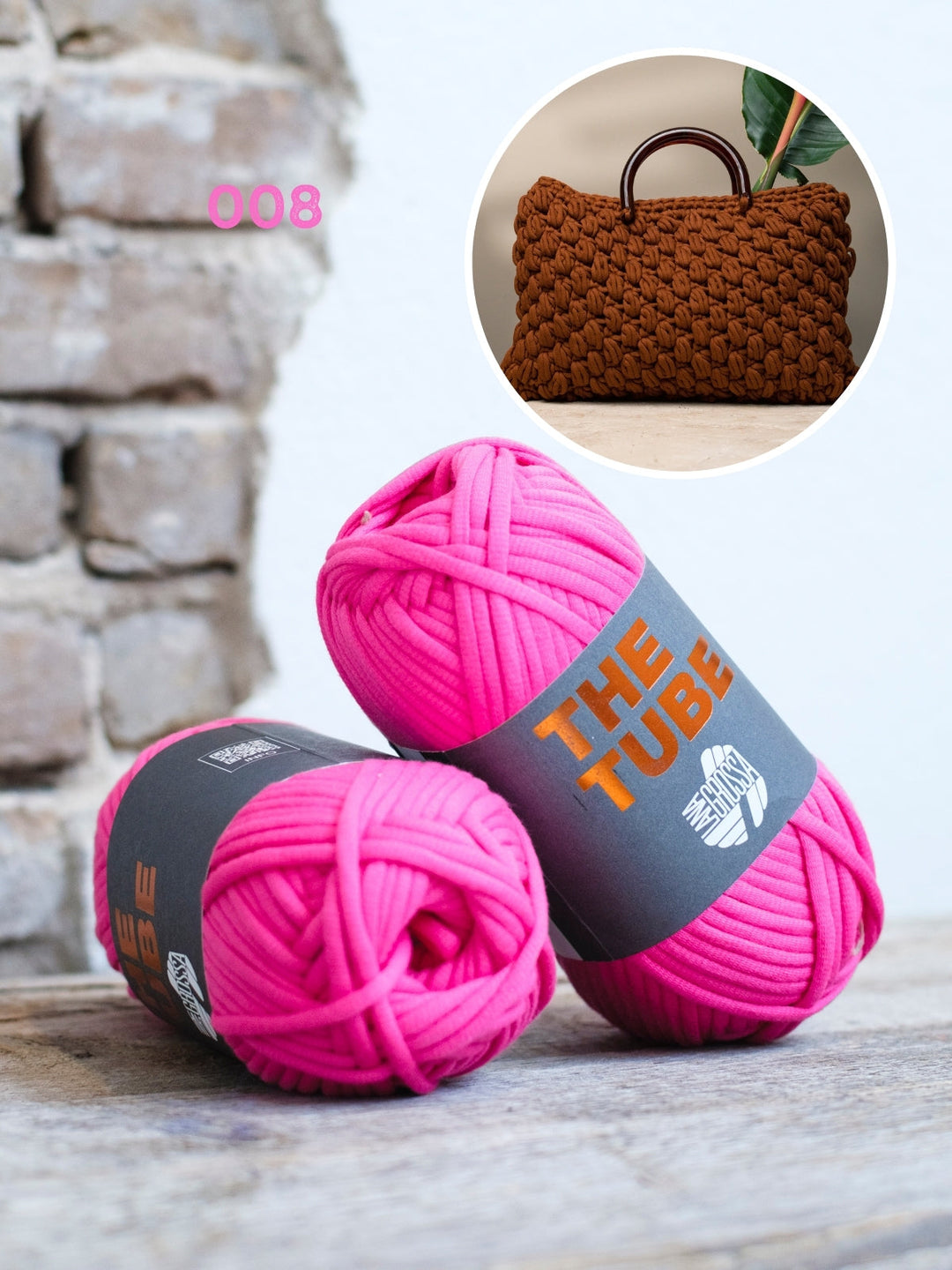 Häkelpaket The Tube Tasche mit Noppen
