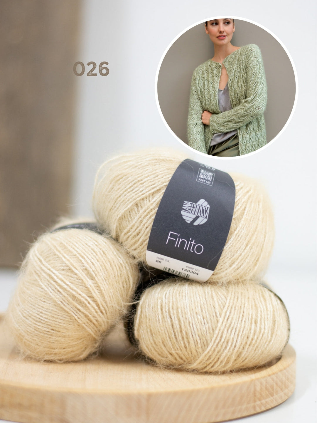 Strickpaket Finito Jacke im Lochmuster