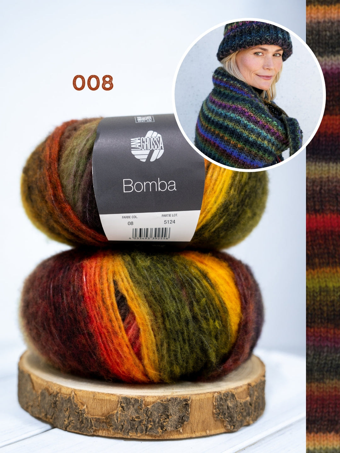 Strickpaket Bomba Set - Mütze & Dreieckstuch
