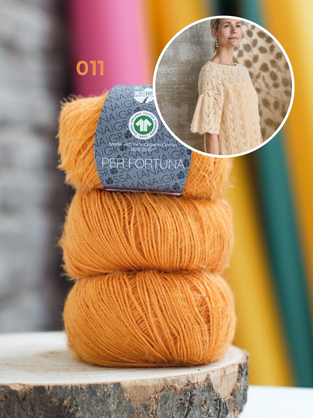 Strickpaket Per Fortuna Shirt im Lochmuster