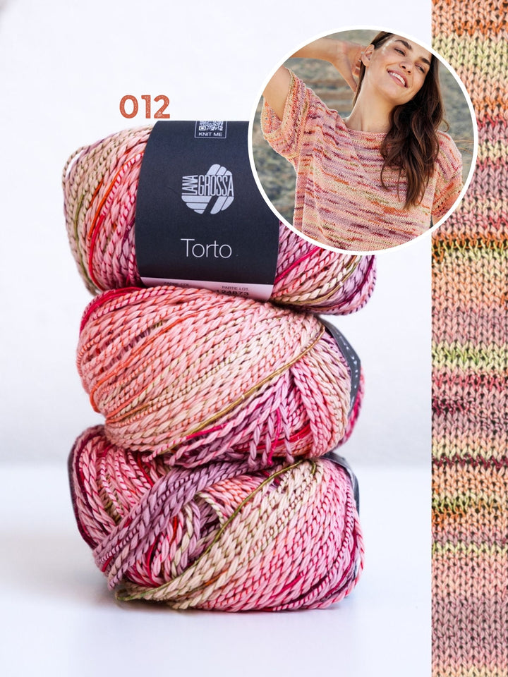 Strickpaket Torto T-Shirt mit Ajourdetails
