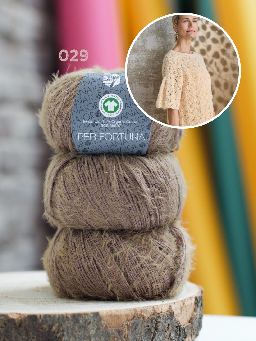 Strickpaket Per Fortuna Shirt im Lochmuster