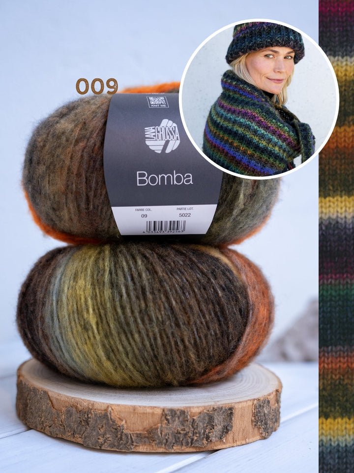 Strickpaket Bomba Set - Mütze & Dreieckstuch