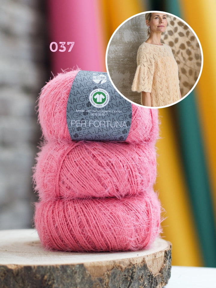 Strickpaket Per Fortuna Shirt im Lochmuster