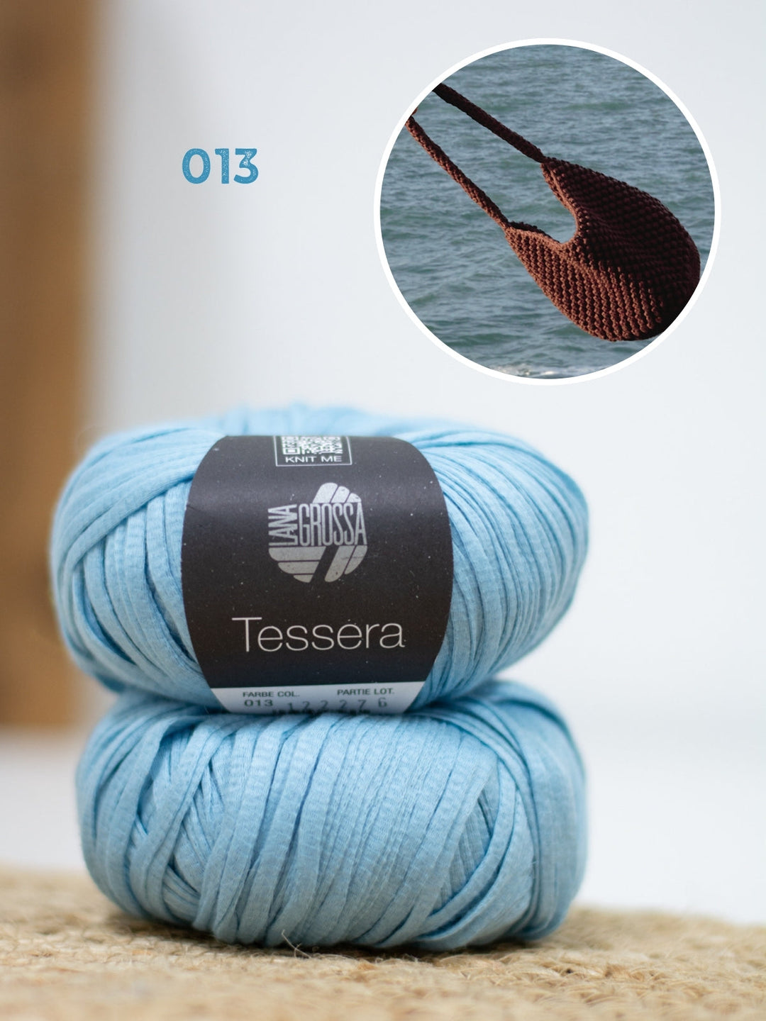 Häkelpaket Tessera Henkeltasche im Noppenmuster